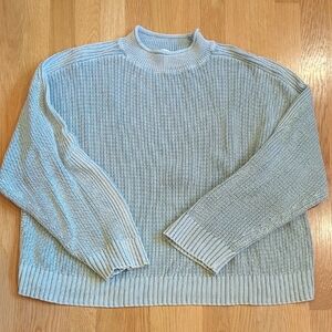 Haven Well Within 100% Organic Cotton Sweater Womens Size L Seafoam Green